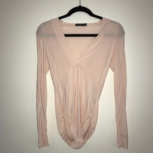 NWT BOOHOO PINK BODYSUIT SIZE:6